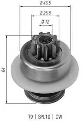 Бендикс стартера - Magneti Marelli 940113020034