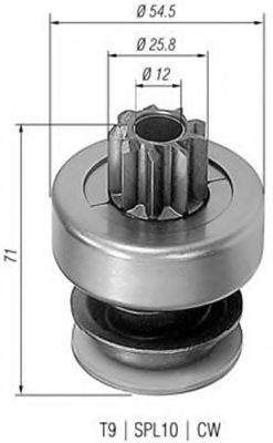 Бендикс стартера - Magneti Marelli 940113020061