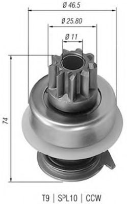 Бендикс стартера - Magneti Marelli 940113020062