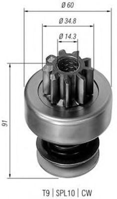Бендикс стартера - Magneti Marelli 940113020102