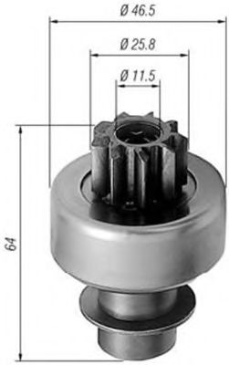 Бендикс стартера - Magneti Marelli 940113020242