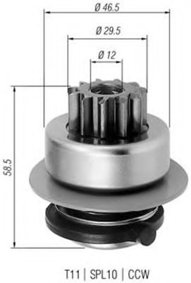 Бендикс стартера - Magneti Marelli 940113020260