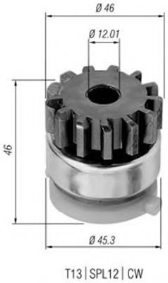 Бендикс стартера - Magneti Marelli 940113020294