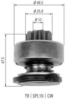Бендикс стартера - Magneti Marelli 940113020329