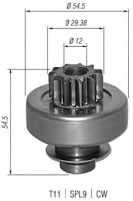Бендикс стартера - Magneti Marelli 940113020347