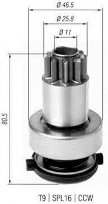 Бендикс стартера - Magneti Marelli 940113020385