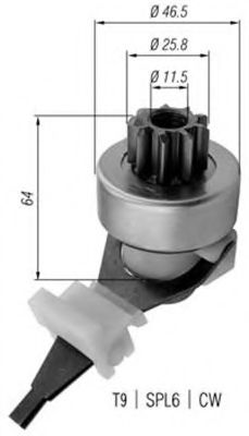 Бендикс стартера - Magneti Marelli 940113020421