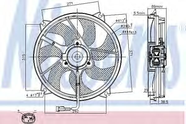 Вентилятор радиатора - Nissens 85606