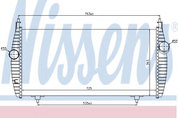 Радиатора интеркулера - Nissens 96617