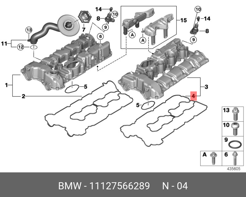 Прокладка крышки клапанов - BMW 11 12 7 566 289