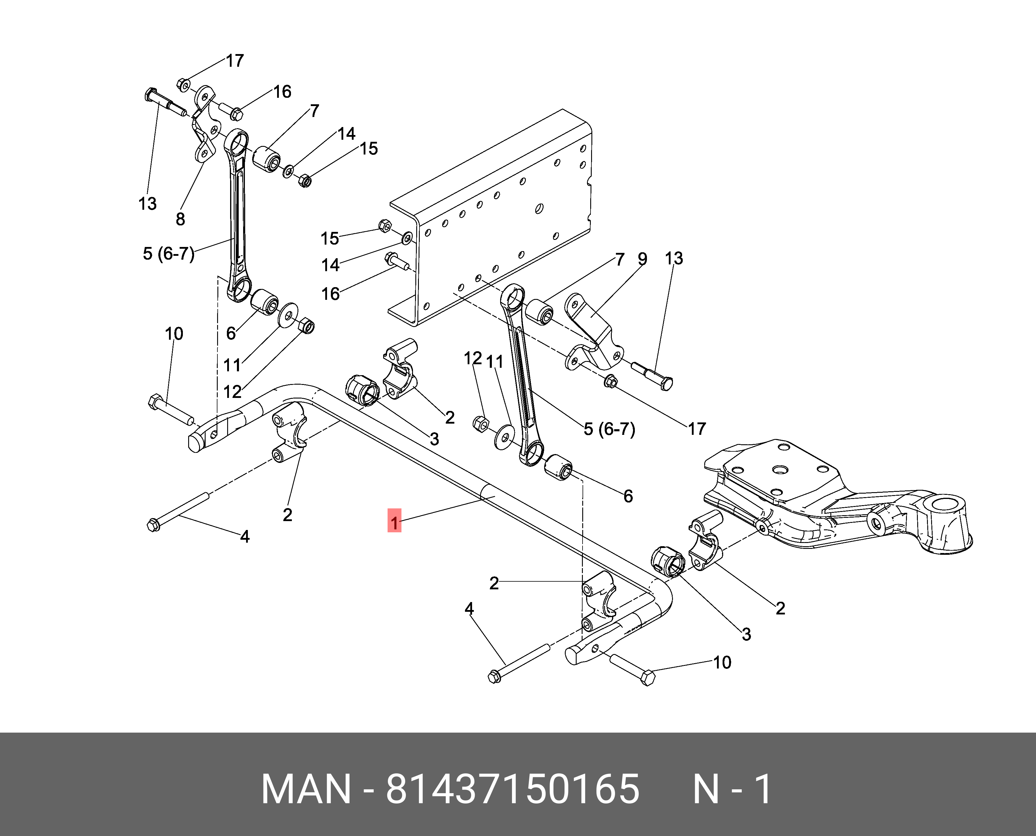 Stabilisator - MAN 81437150165