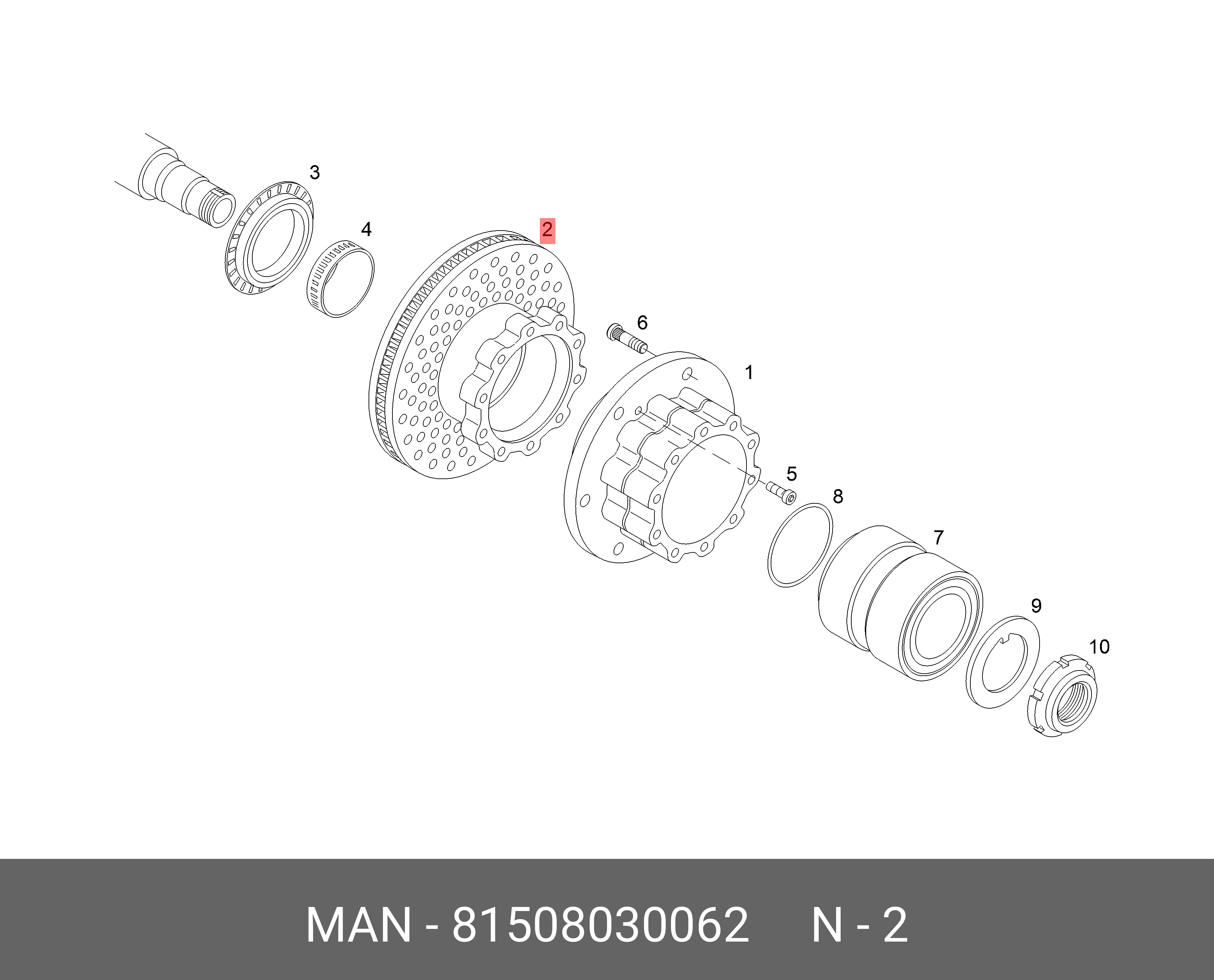 Диск тормозной | зад | - MAN 81508030062