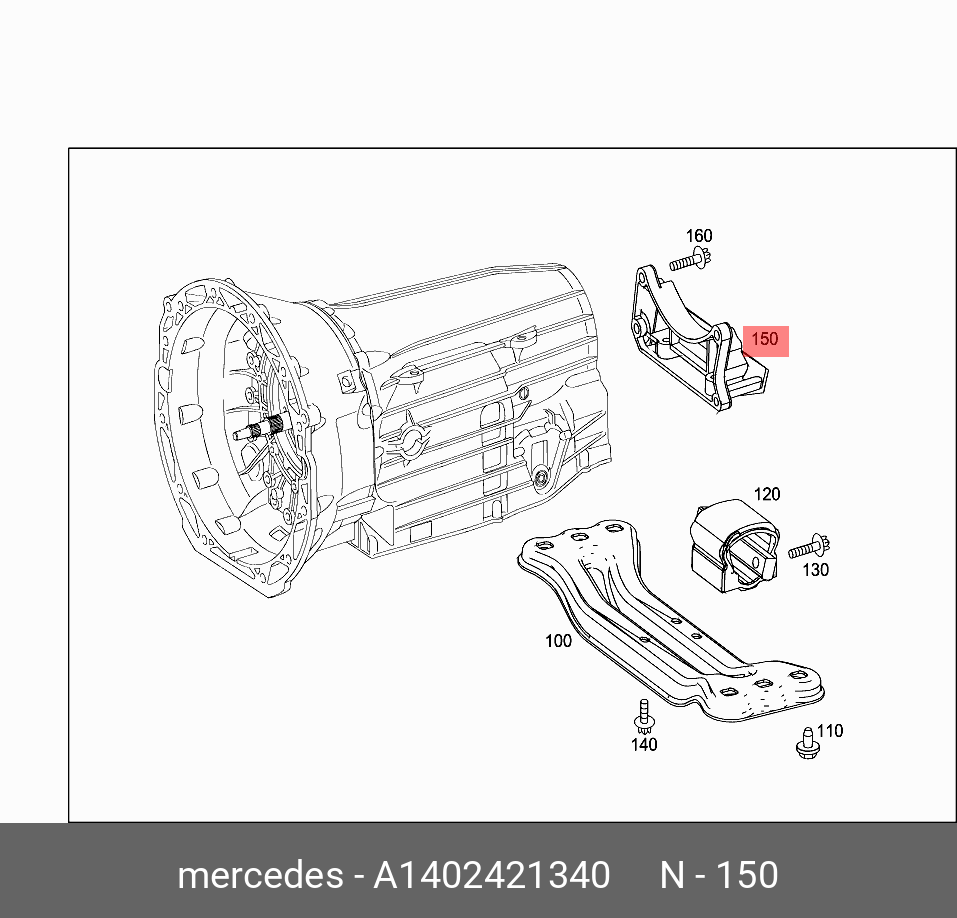 Опора кпп - Mercedes A1402421340