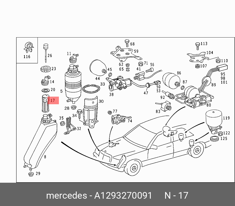 Фильтр грубой очистки масла - Mercedes A1293270091