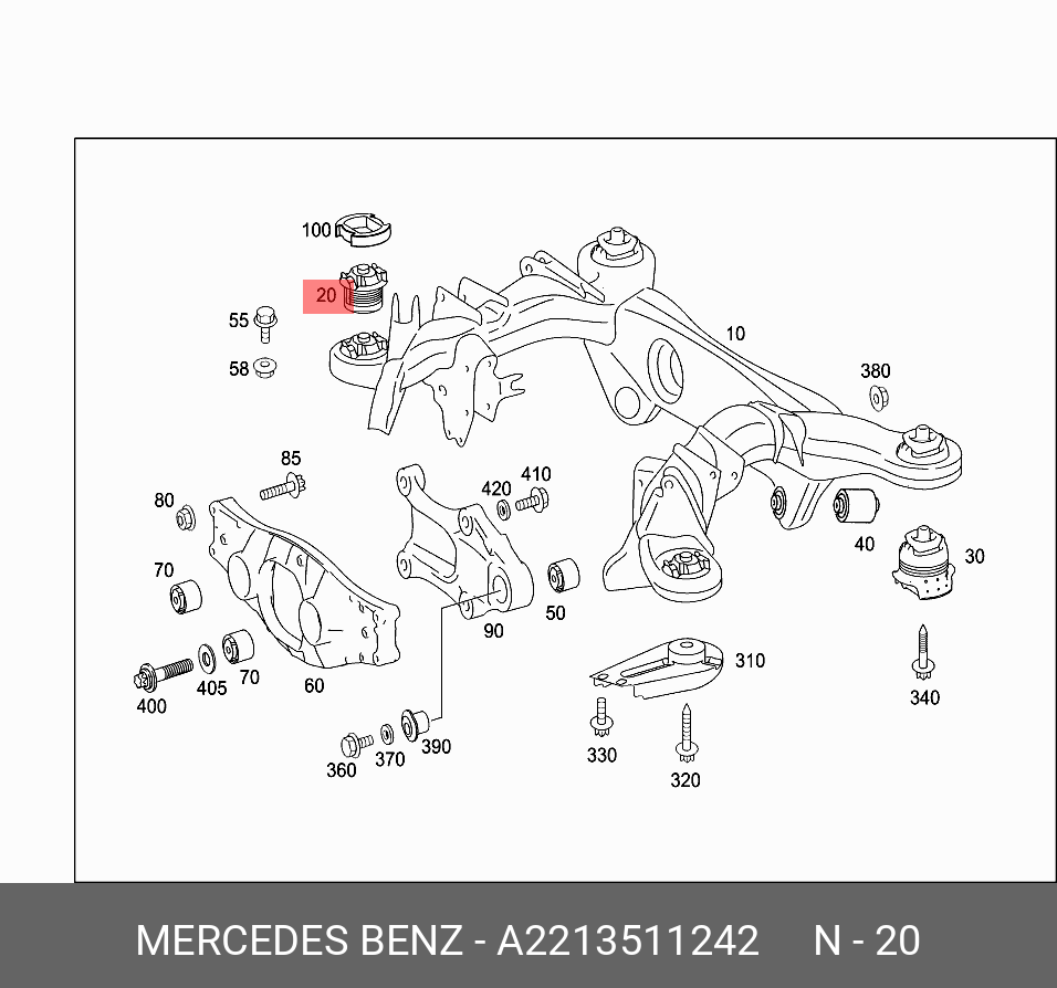 Резиновый отбойник - Mercedes A2213511242