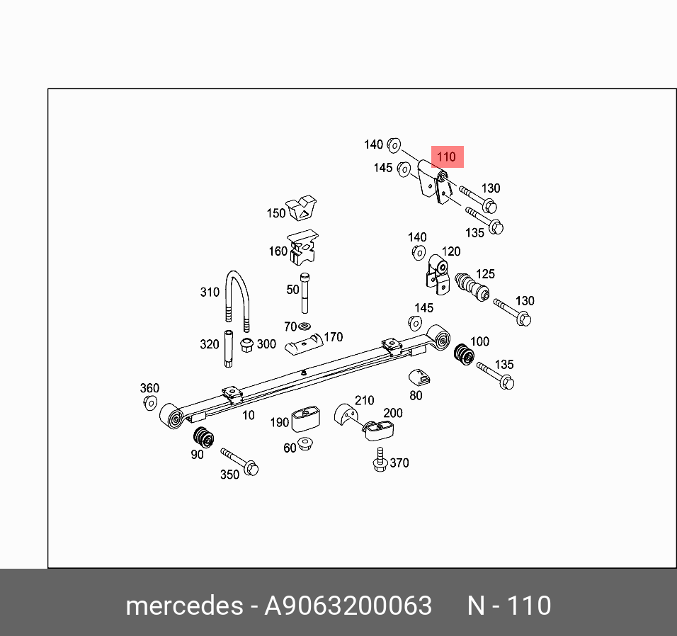 Тяга подвески - Mercedes A 906 320 00 63