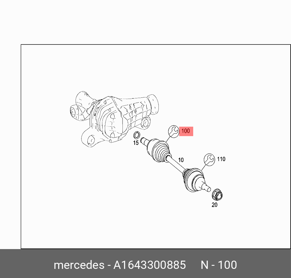 Пыльник ШРУСа - Mercedes A 164 330 08 85