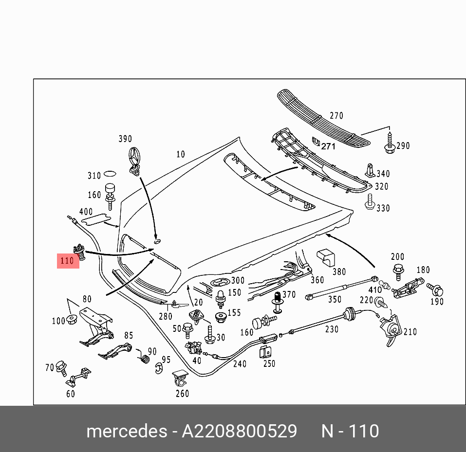 Пружина - Mercedes A2208800529