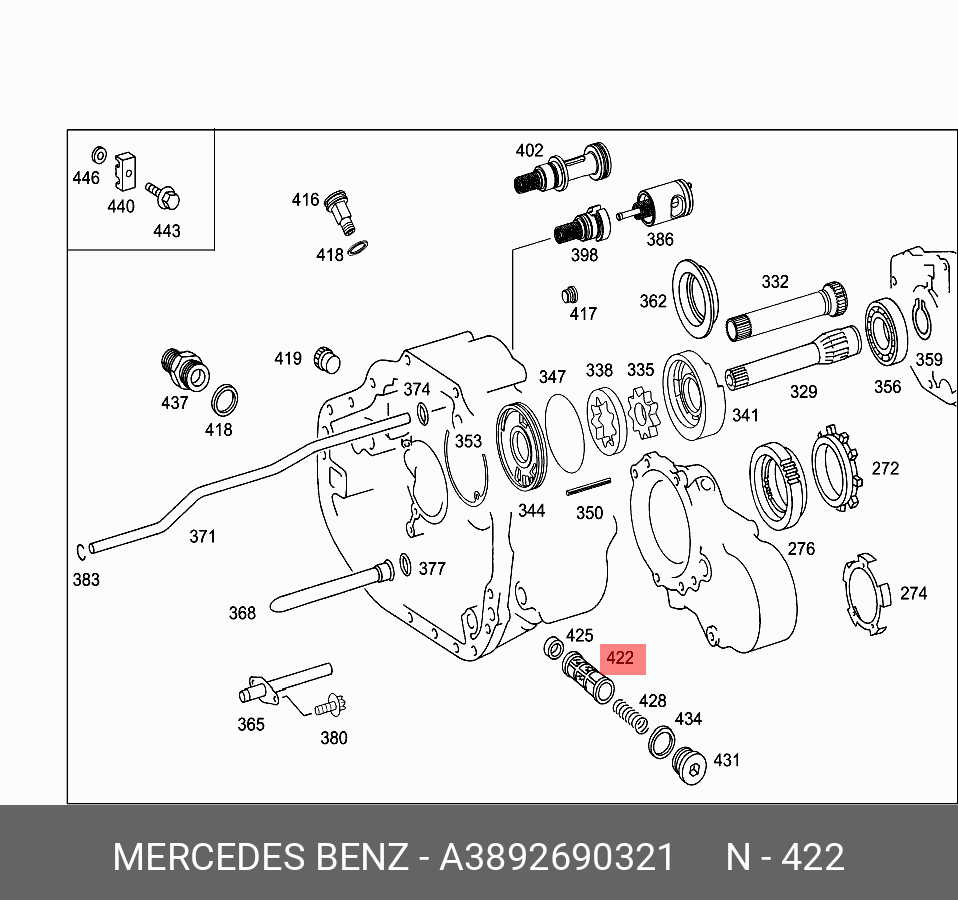 Фильтр грубой очистки масла кпп - Mercedes A3892690321