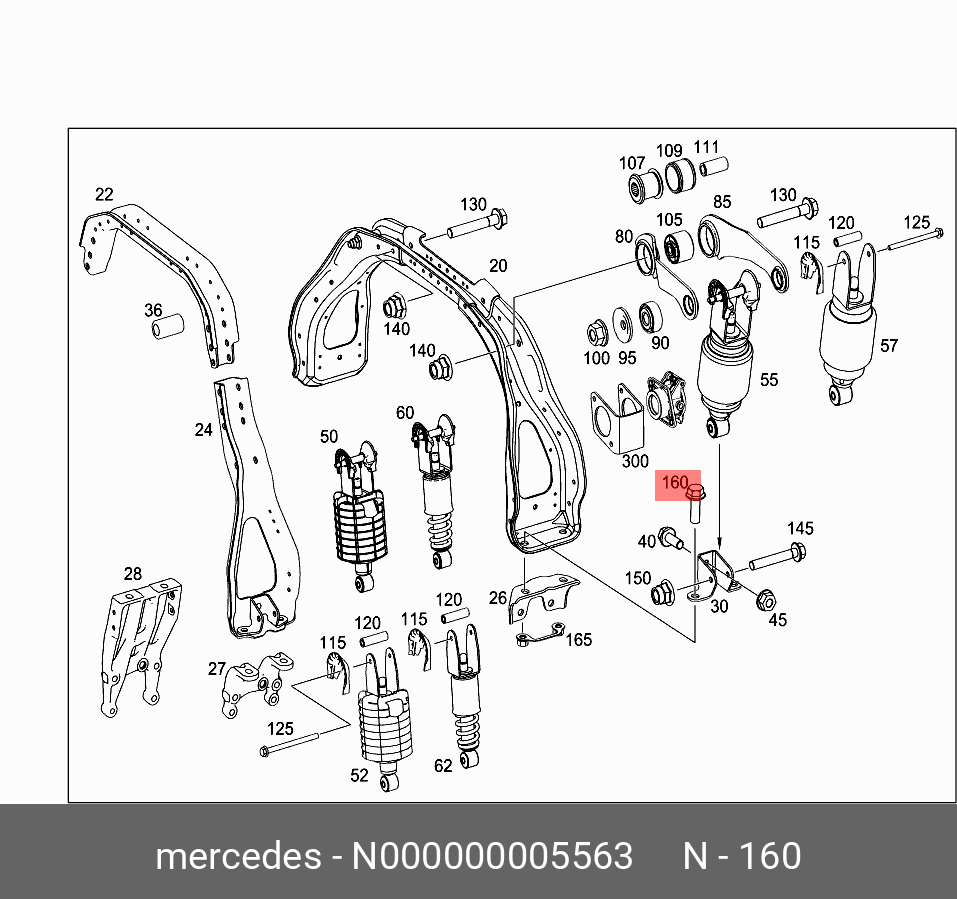 Стойка стабилизатора - Mercedes N000000005563