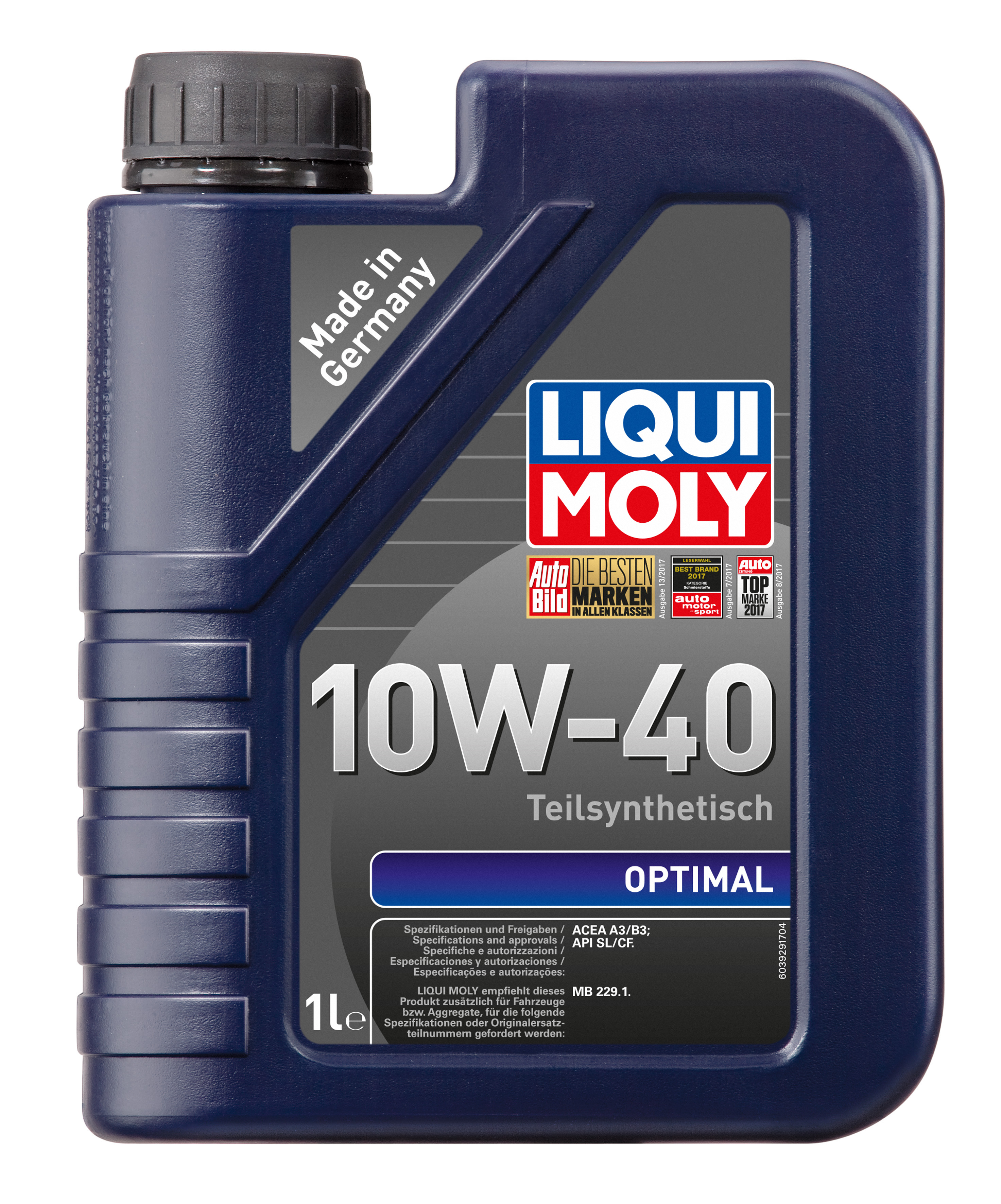 10W-40 SL/CF OPTIMAL 1л (полусинт.мотор.масло) Liqui Moly 3929