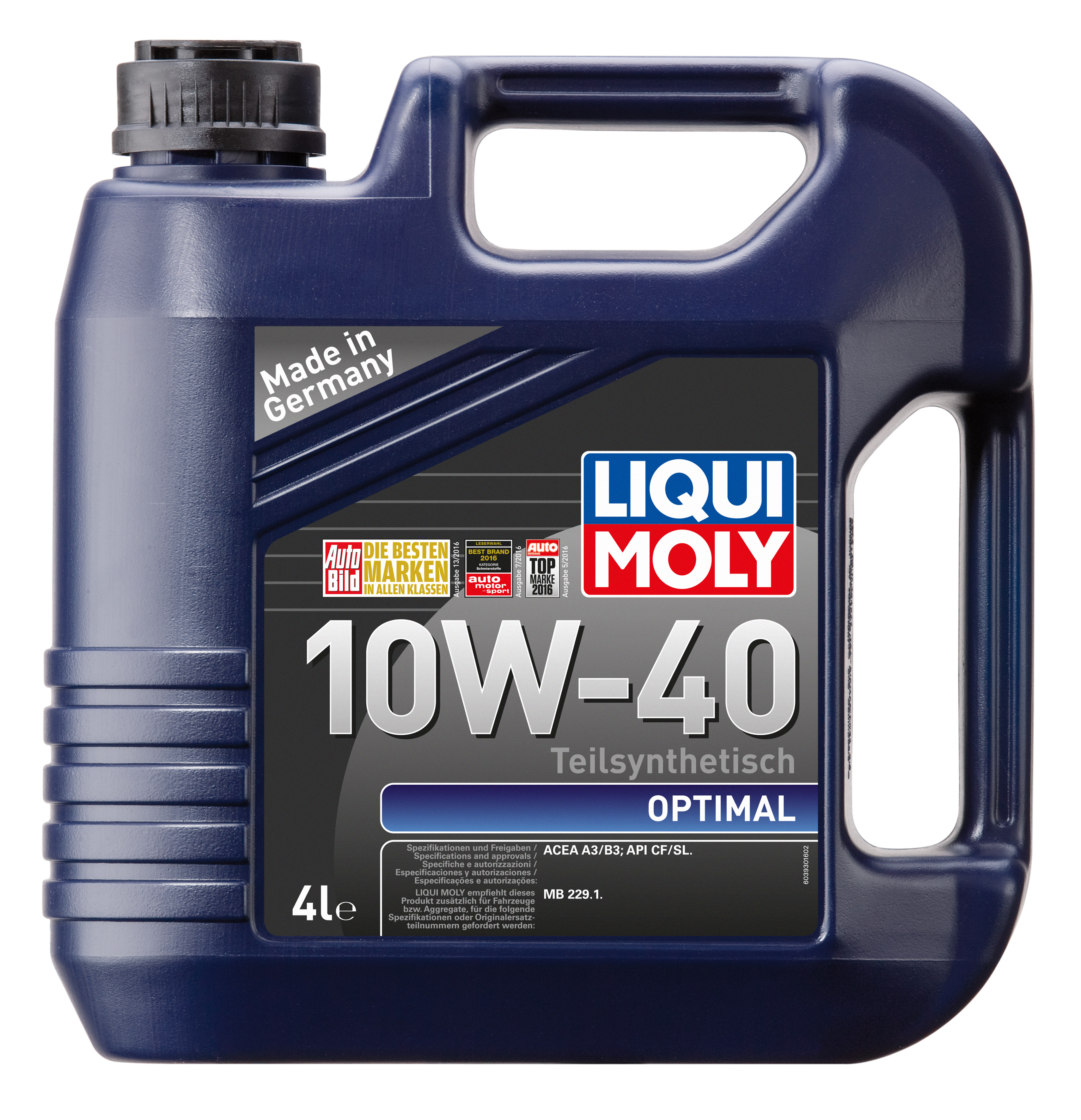 10W-40 SL/CF OPTIMAL 4л (полусинт.мотор.масло) - Liqui Moly 3930
