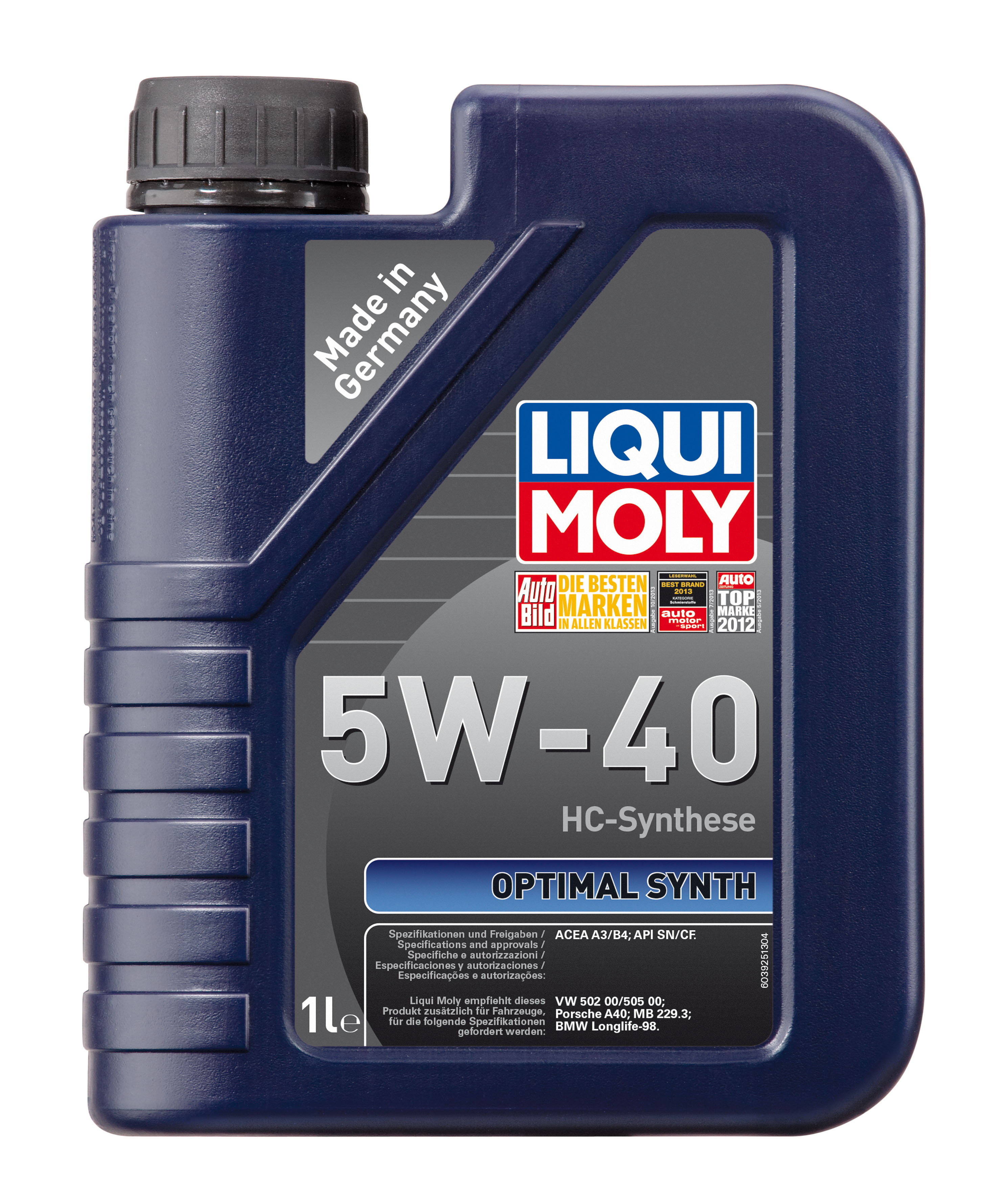 5w-40 sn/cf optimal synth 1л (НС-синт.мотор.масло) - Liqui Moly 3925