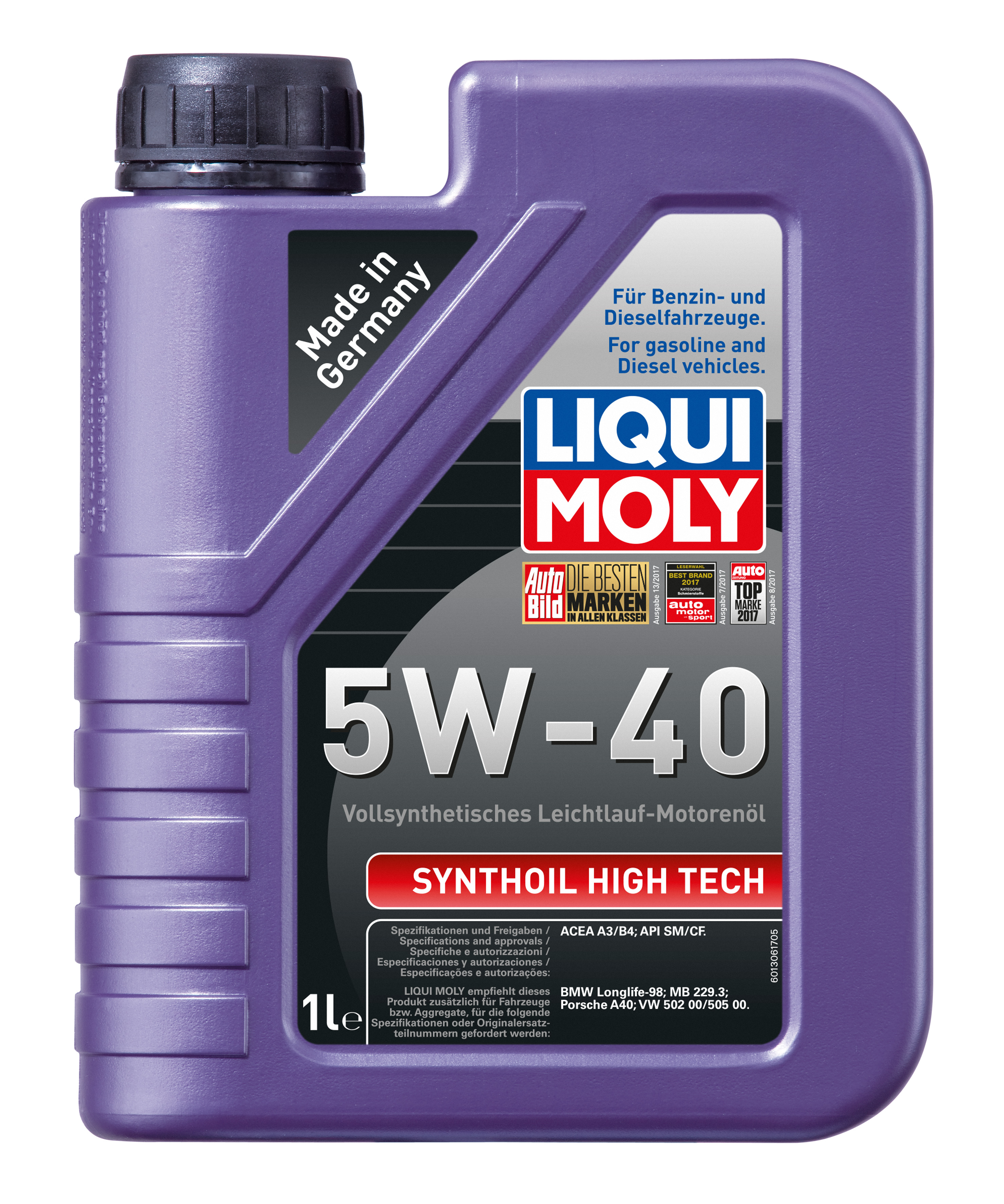 5w-40 Synthoil High Tech, 1л (pao синт.мотор.масло) - Liqui Moly 1924