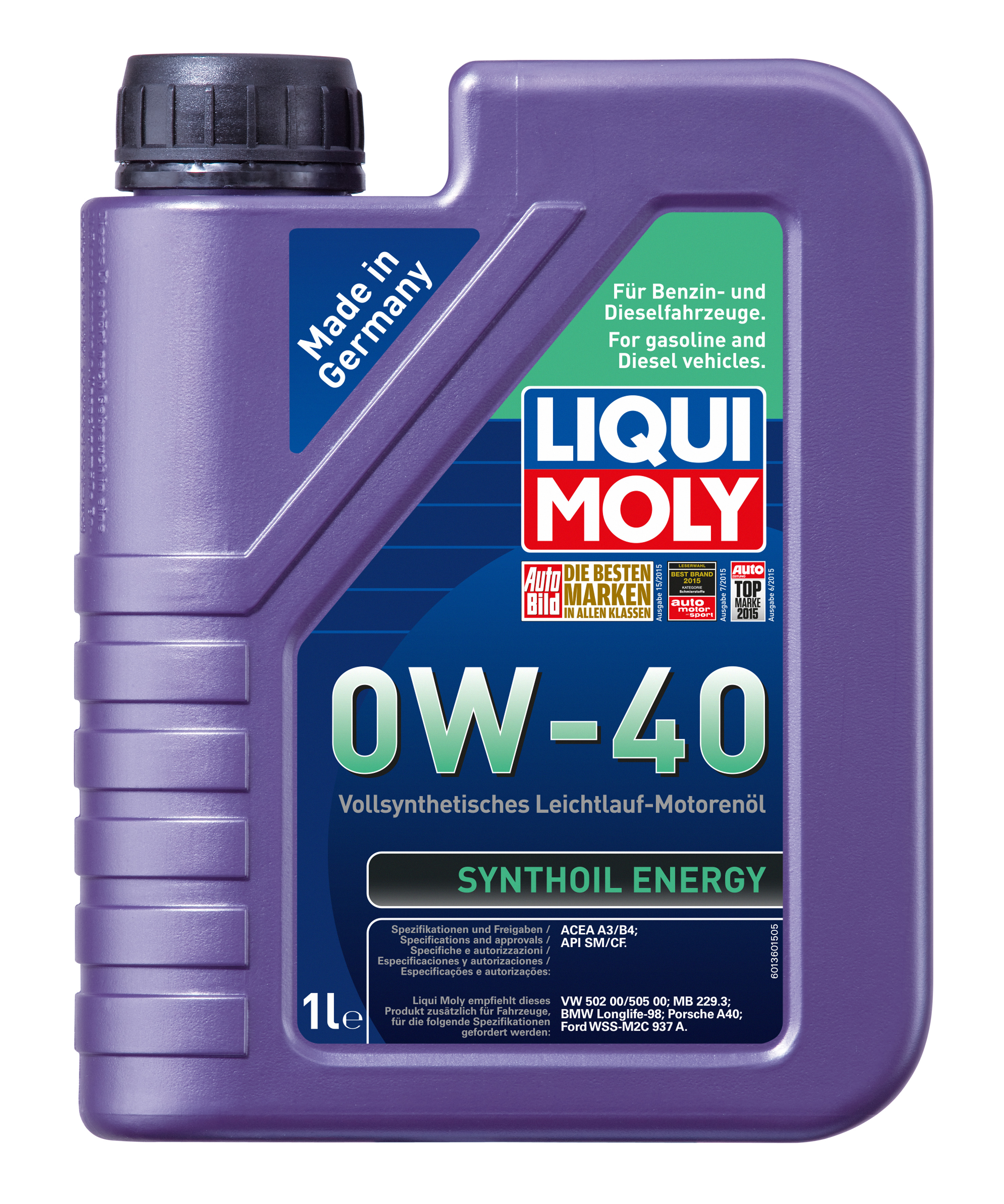 Снят с производства 0w-40 Synthoil Energy, 1л (синт.мотор.масло) - Liqui Moly 1922