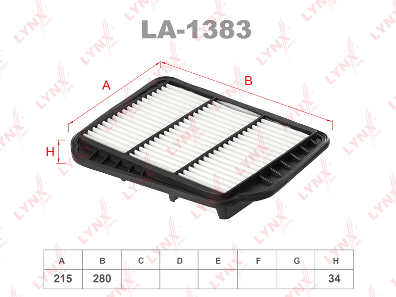 Фильтр воздушный - LYNXauto LA-1383