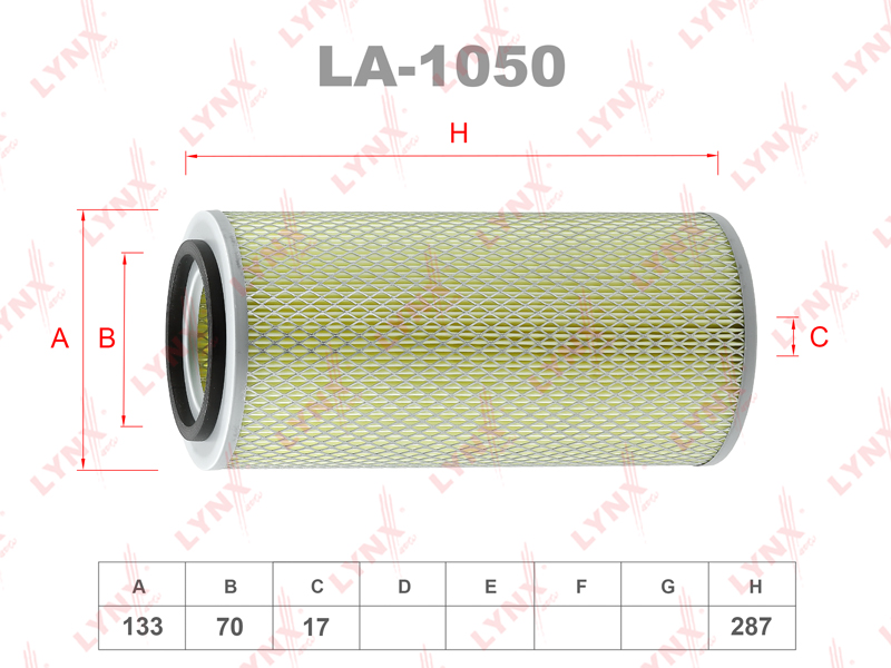 Фильтр воздушный - LYNXauto LA-1050