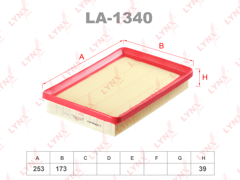 Фильтр воздушный - LYNXauto LA-1340