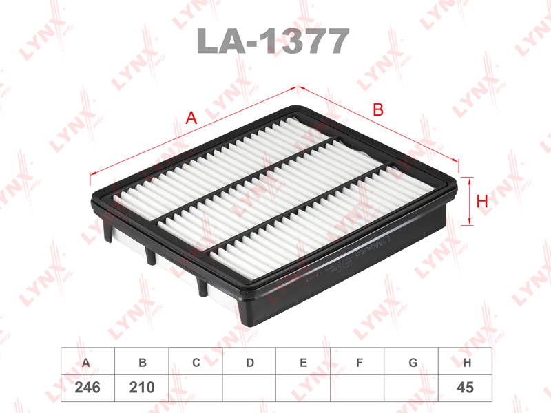 Фильтр воздушный - LYNXauto LA-1377
