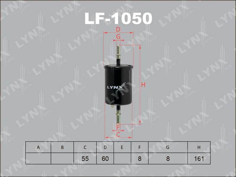 Фильтр топливный - LYNXauto LF-1050