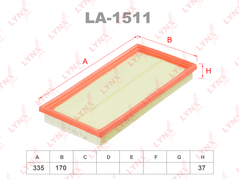 Фильтр воздушный - LYNXauto LA-1511