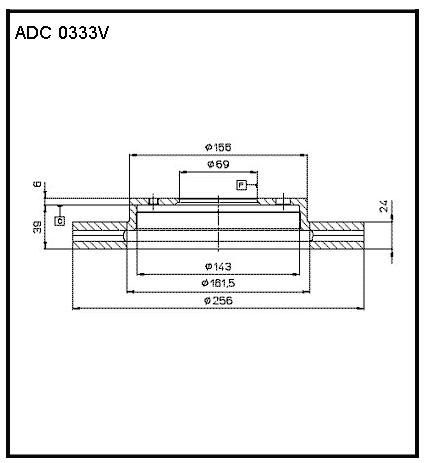 Диск тормозной | перед | - Allied Nippon ADC0333V