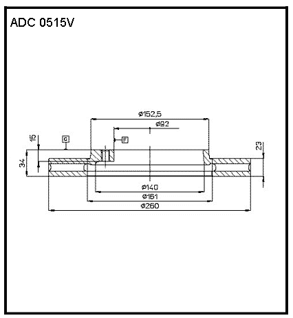 Снят с производства, Диск тормозной | перед | - Allied Nippon ADC0515V