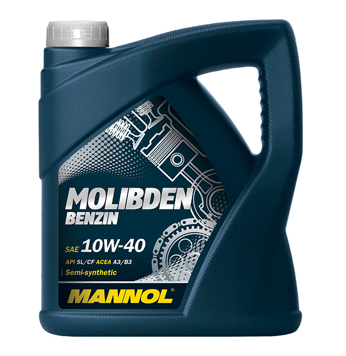 Масло моторное Mannol Molibden Benzin 10w40 полусинтетическое 4 л - Mannol 1121