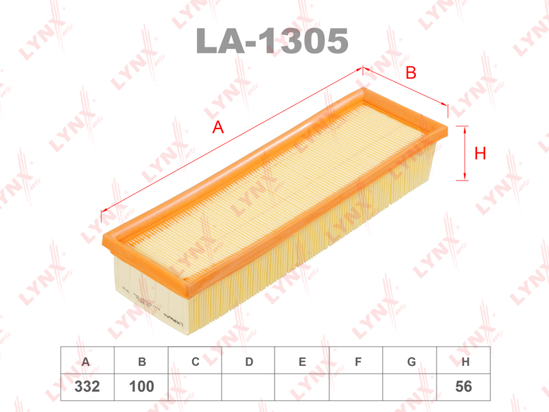 Фильтр воздушный - LYNXauto LA-1305