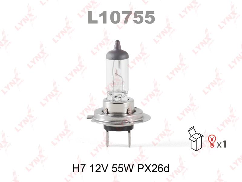 Лампа H7 12V 55W PX26D - LYNXauto L10755