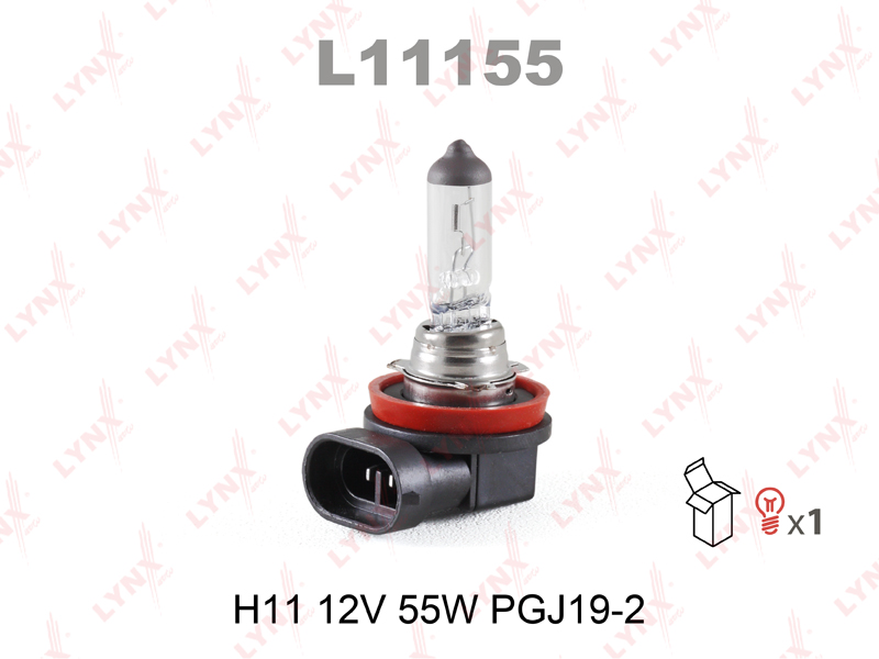 Лампа H11 12V 55W PGJ19-2 - LYNXauto L11155