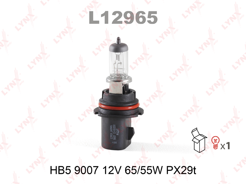 Лампа HB5 9007 12V 65/55W PX29T - LYNXauto L12965