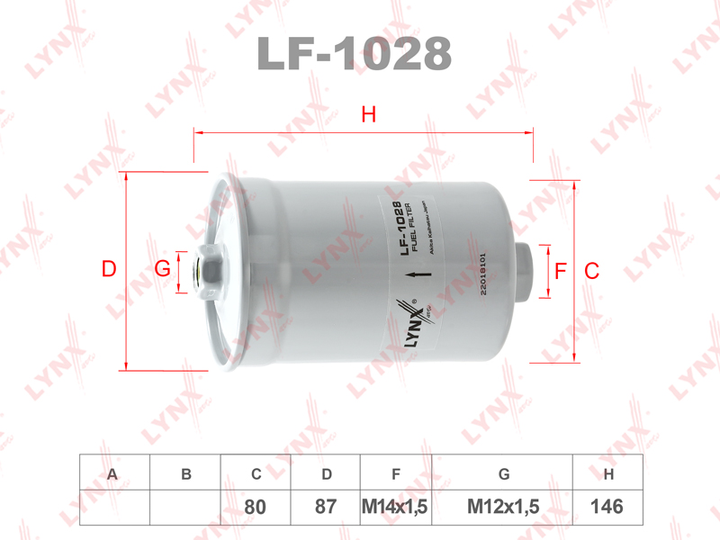 Фильтр топливный - LYNXauto LF-1028