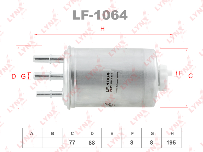 Фильтр топливный - LYNXauto LF-1064