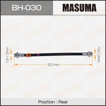 Шланг тормозной | зад | - Masuma BH-030