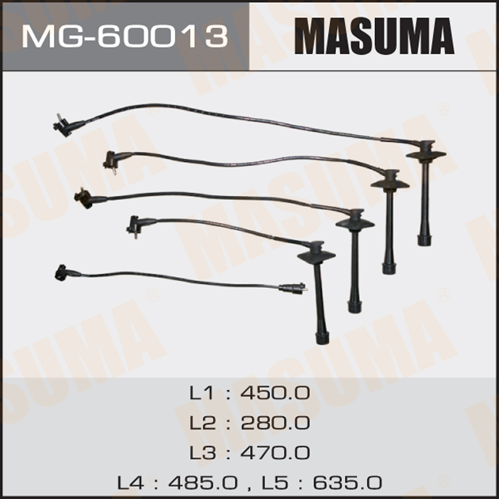 Комплект высоковольтных проводов - Masuma MG-60013