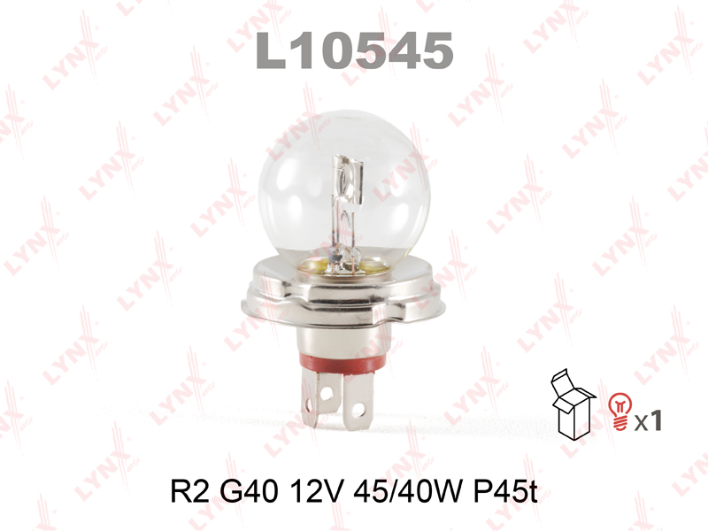 Лампа R2 12V 45/40W P45T-41 - LYNXauto L10545