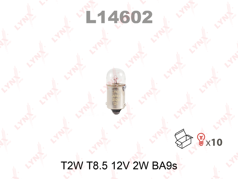 Лампа T2W 12V BA9S - LYNXauto L14602