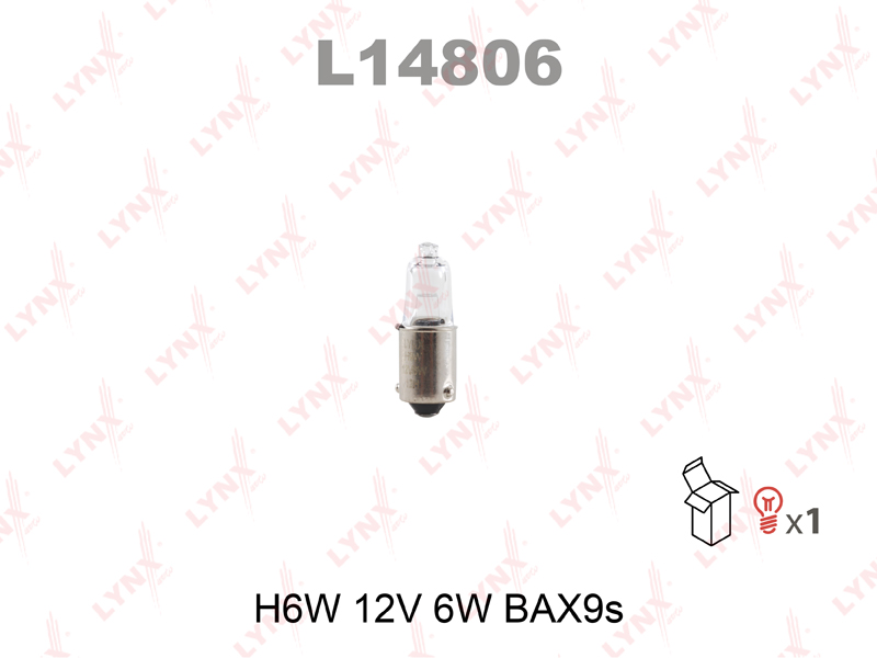 Лампа H6W 12V bax9s - LYNXauto L14806