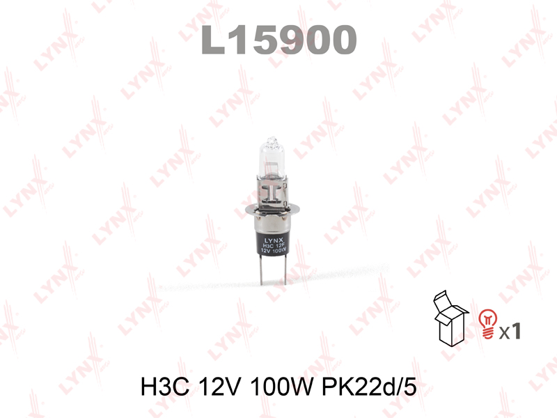 Лампа H3C 12V 100W PK22d/5 - LYNXauto L15900